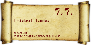 Triebel Tamás névjegykártya