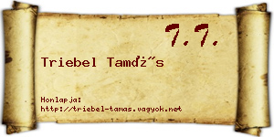 Triebel Tamás névjegykártya