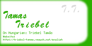 tamas triebel business card